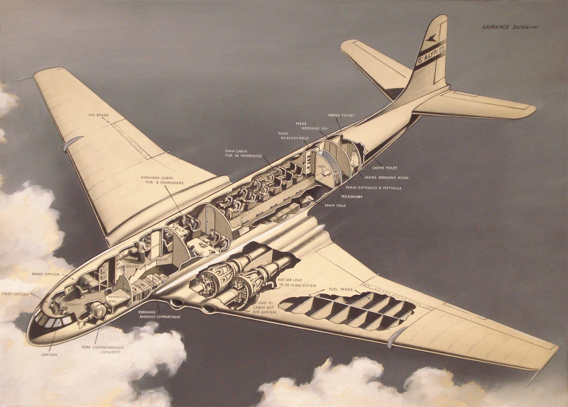Illustration for article titled Feast your eyes on these rare aircraft cutaway drawings
